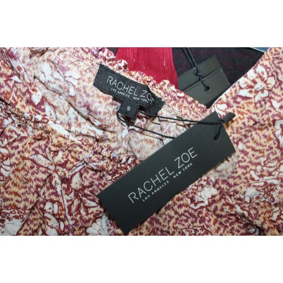 NWT Rachel Zoe Womens Multicolor Floral Puffy Sleeve Crop Top S - Picture 5 of 5